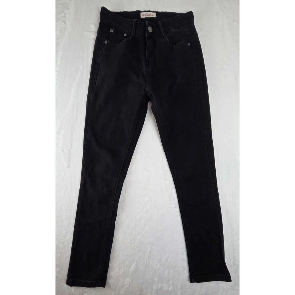 Red Bottoms Womens Skinny Jeans Black High Rise Stretch Denim RB-S310BKS Sz 3/26